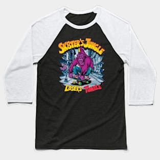 Skateboarder Gorilla Skateboarding Baseball T-Shirt